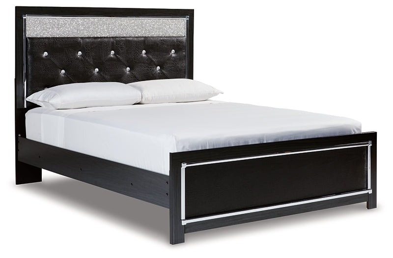 Kaydell Queen Upholstered Panel Bed with Mirrored Dresser, Chest and Nightstand at Cloud 9 Mattress & Furniture furniture, home furnishing, home decor