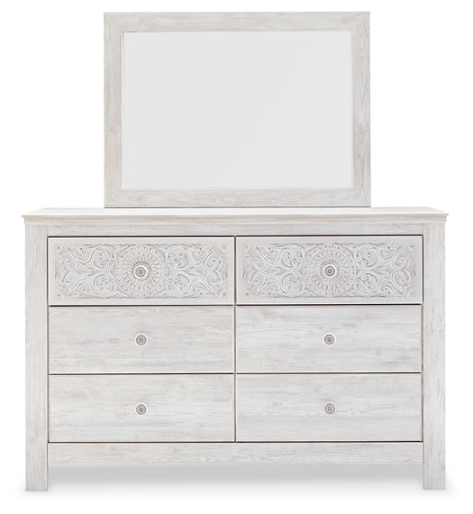 Paxberry King Panel Bed with Mirrored Dresser, Chest and Nightstand at Cloud 9 Mattress & Furniture furniture, home furnishing, home decor