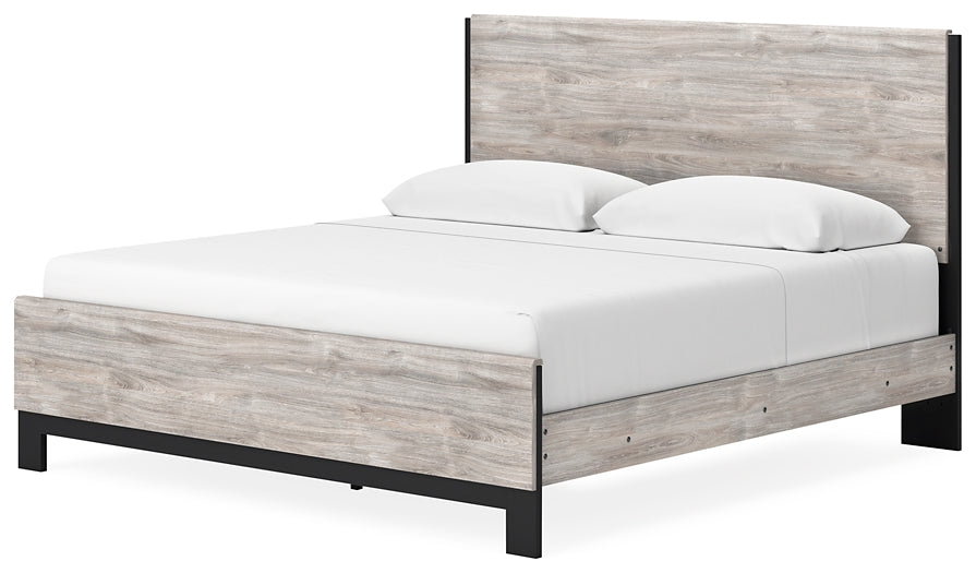 Vessalli King Panel Bed with Mirrored Dresser at Cloud 9 Mattress & Furniture furniture, home furnishing, home decor