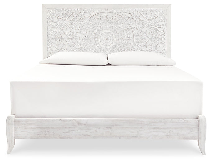 Paxberry King Panel Bed with Mirrored Dresser and Chest at Cloud 9 Mattress & Furniture furniture, home furnishing, home decor