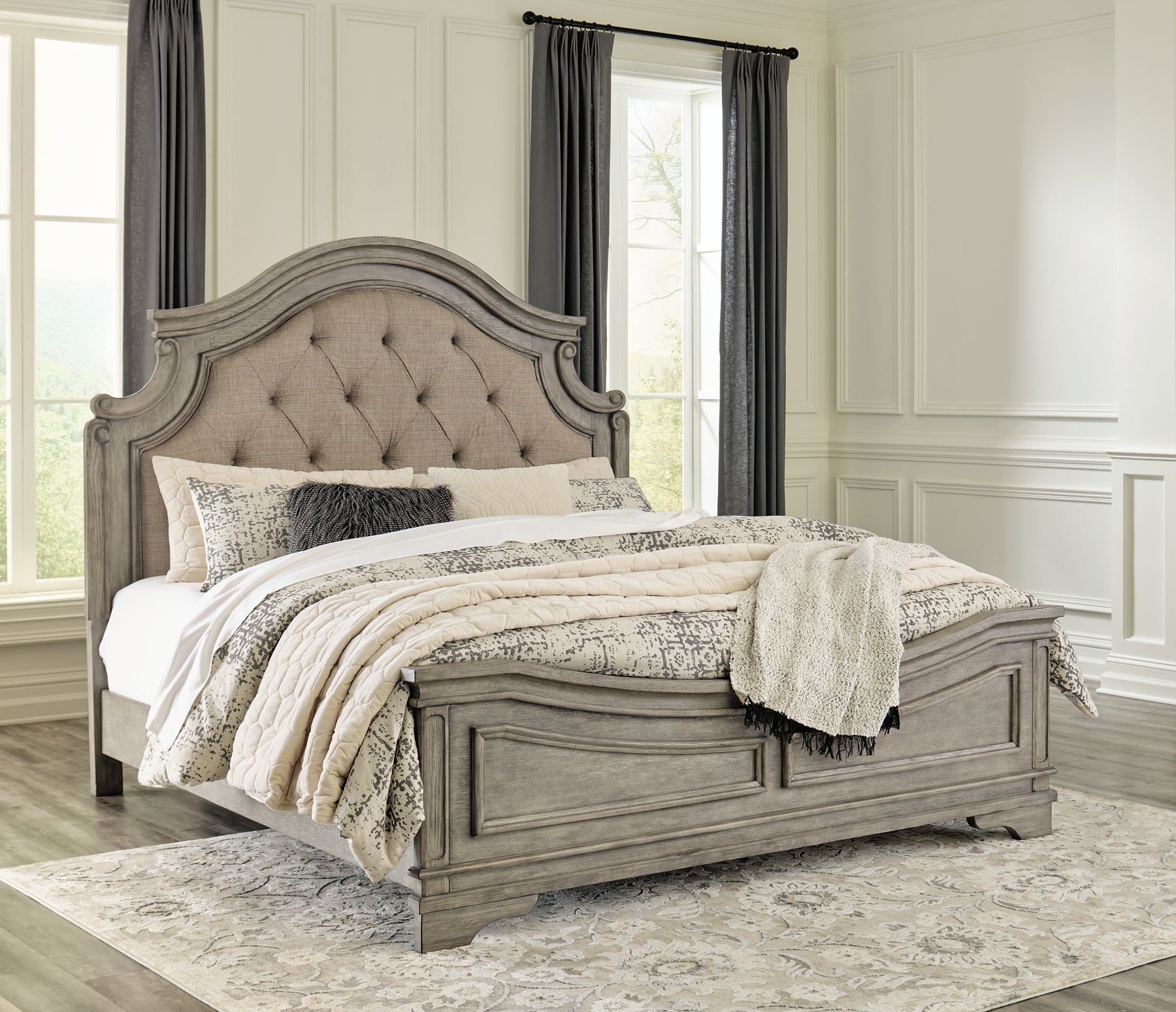 Lodenbay California King Panel Bed with Mirrored Dresser, Chest and Nightstand at Cloud 9 Mattress & Furniture furniture, home furnishing, home decor