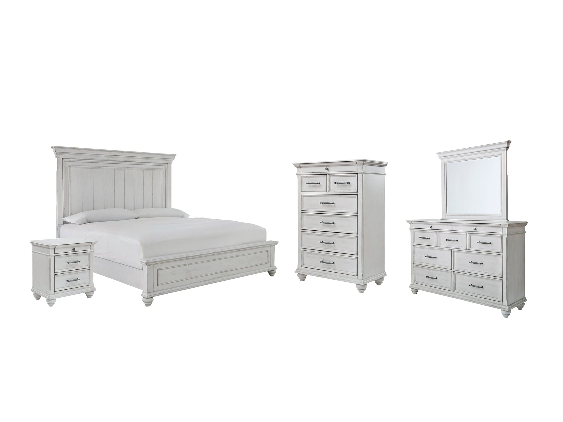 Kanwyn Queen Panel Bed with Mirrored Dresser, Chest and Nightstand at Cloud 9 Mattress & Furniture furniture, home furnishing, home decor