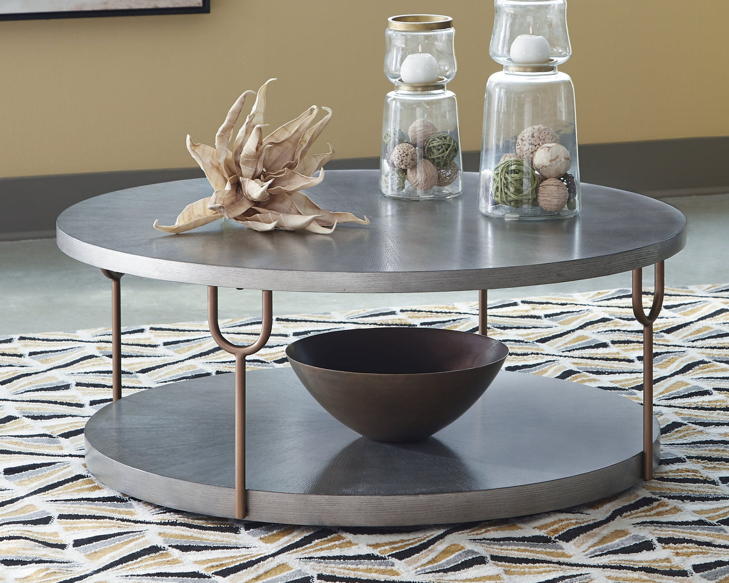 Ranoka Round Cocktail Table at Cloud 9 Mattress & Furniture furniture, home furnishing, home decor