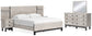 Vessalli King Panel Bed with Mirrored Dresser at Cloud 9 Mattress & Furniture furniture, home furnishing, home decor