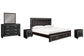 Kaydell King Panel Bed with Storage with Mirrored Dresser and 2 Nightstands at Cloud 9 Mattress & Furniture furniture, home furnishing, home decor