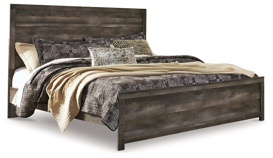 Wynnlow King Panel Bed with Mirrored Dresser, Chest and Nightstand at Cloud 9 Mattress & Furniture furniture, home furnishing, home decor