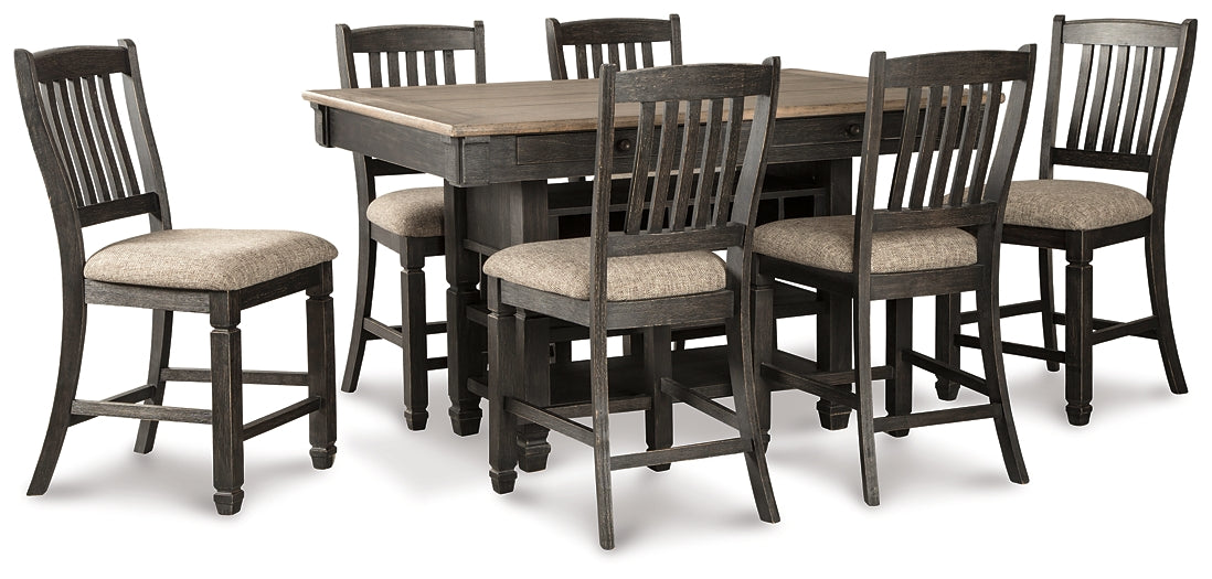 Tyler Creek Counter Height Dining Table and 6 Barstools at Cloud 9 Mattress & Furniture furniture, home furnishing, home decor