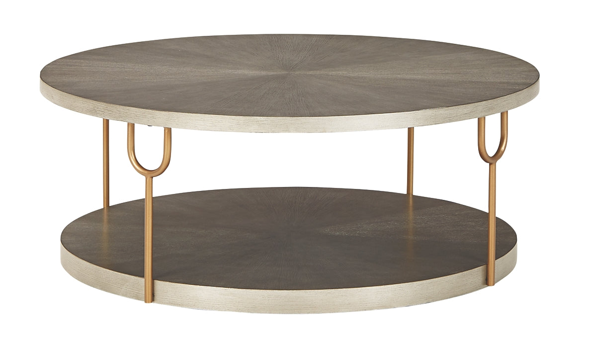 Ranoka Round Cocktail Table at Cloud 9 Mattress & Furniture furniture, home furnishing, home decor