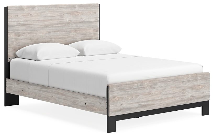 Vessalli Queen Panel Bed with Mirrored Dresser and 2 Nightstands at Cloud 9 Mattress & Furniture furniture, home furnishing, home decor