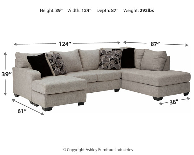 Megginson 2-Piece Sectional with Chair and Ottoman at Cloud 9 Mattress & Furniture furniture, home furnishing, home decor