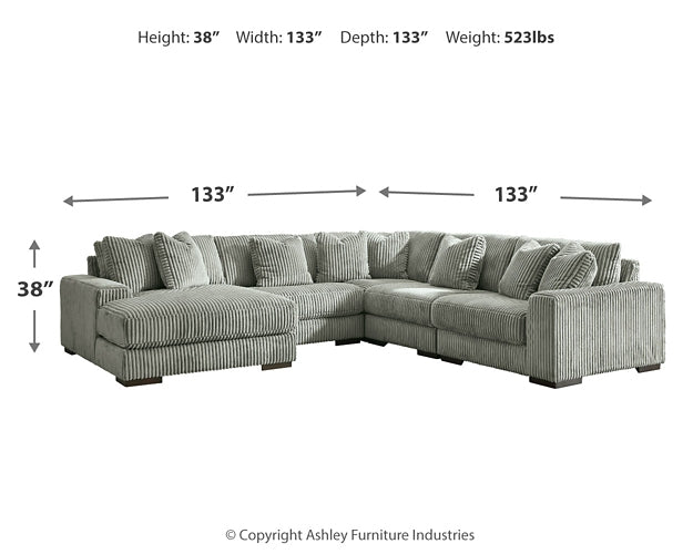 Lindyn 5-Piece Sectional with Ottoman at Cloud 9 Mattress & Furniture furniture, home furnishing, home decor