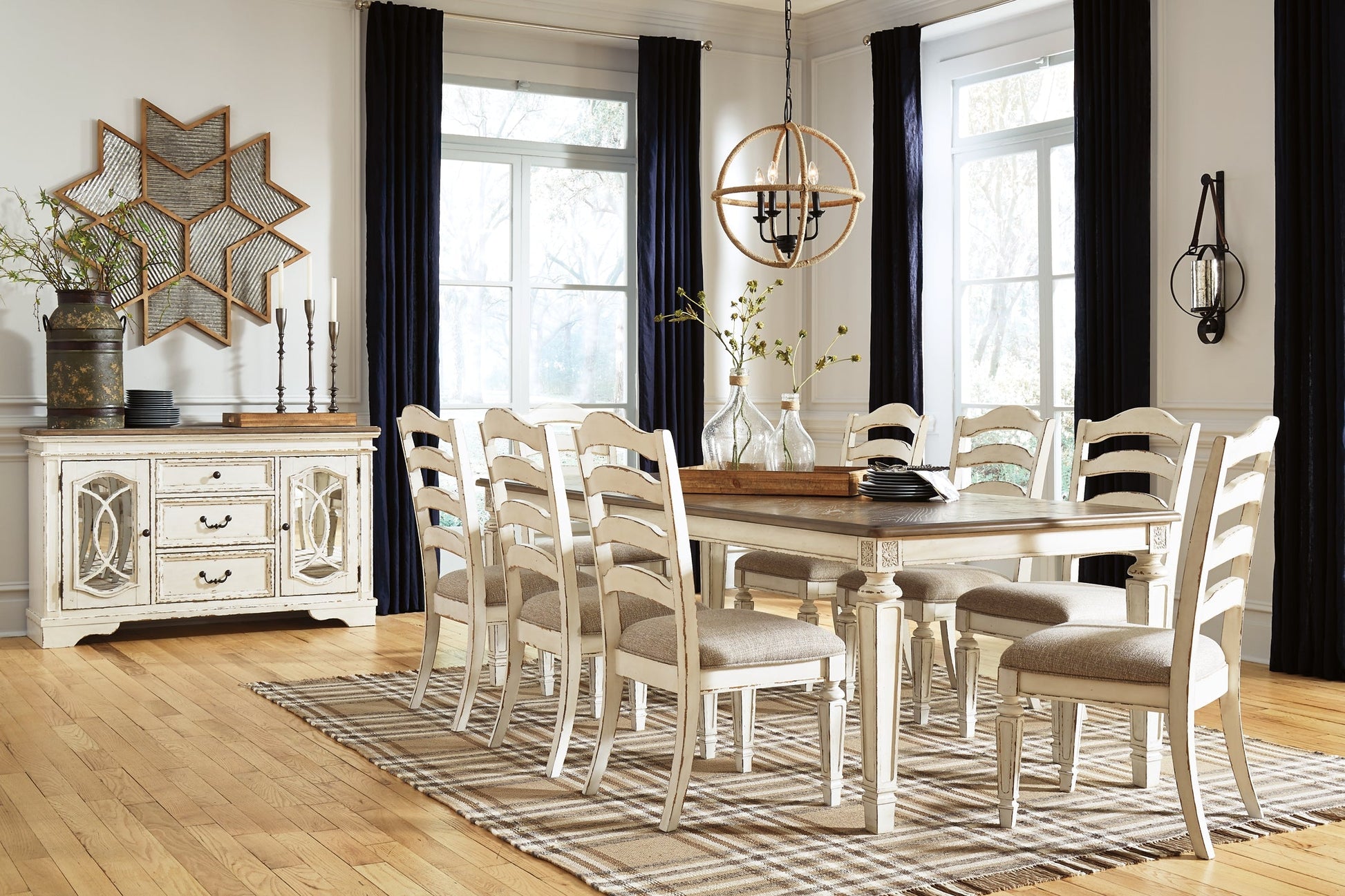 Realyn Dining Table and 8 Chairs at Cloud 9 Mattress & Furniture furniture, home furnishing, home decor