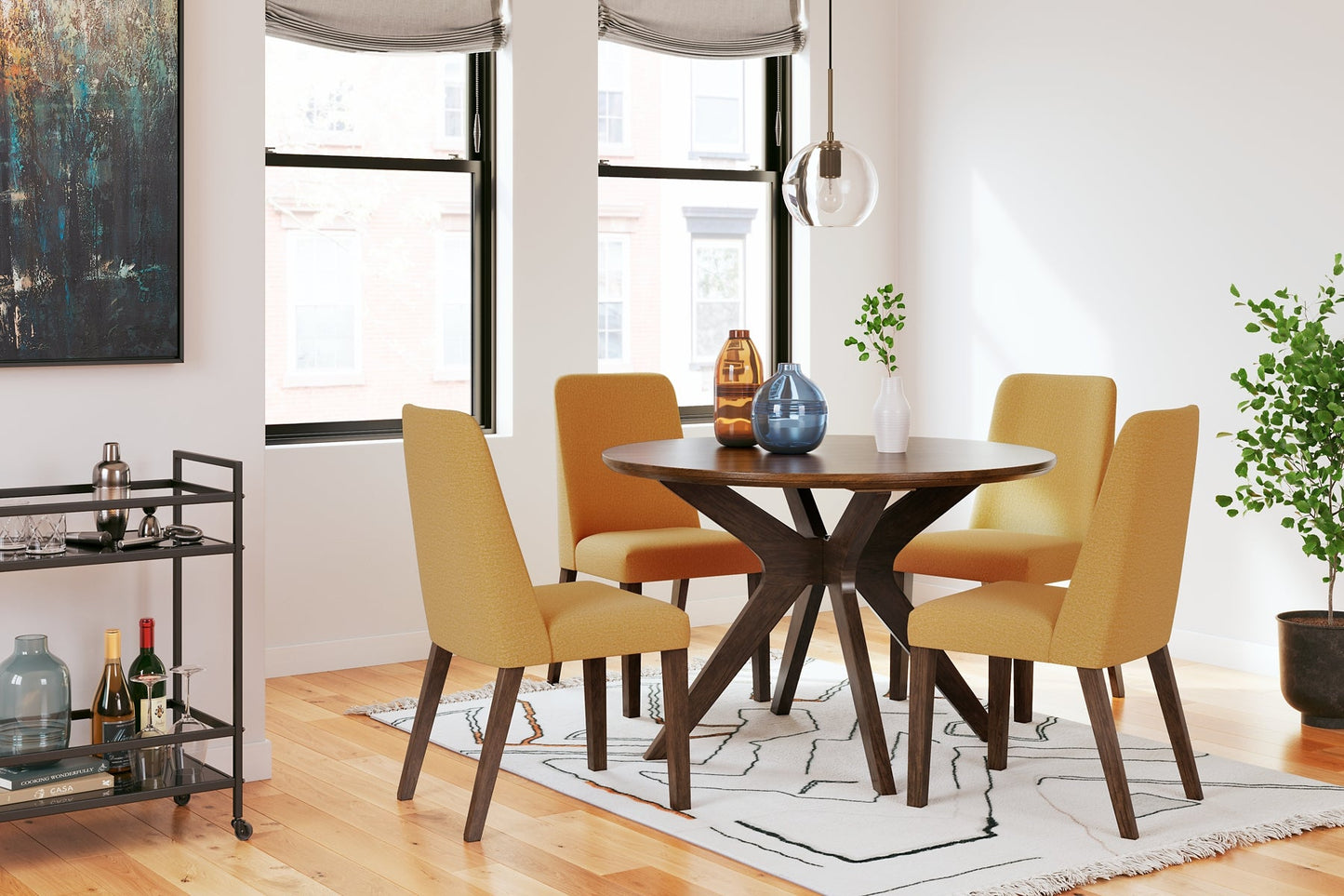 Lyncott Dining Table and 4 Chairs at Cloud 9 Mattress & Furniture furniture, home furnishing, home decor