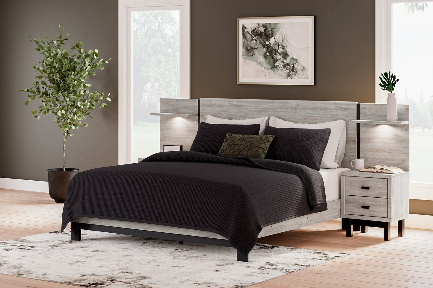 Vessalli Queen Panel Bed with Extensions at Cloud 9 Mattress & Furniture furniture, home furnishing, home decor