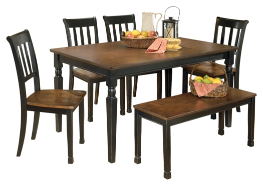 Owingsville Dining Table and 4 Chairs and Bench at Cloud 9 Mattress & Furniture furniture, home furnishing, home decor