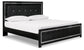 Kaydell King Upholstered Panel Bed with Mirrored Dresser and Nightstand at Cloud 9 Mattress & Furniture furniture, home furnishing, home decor