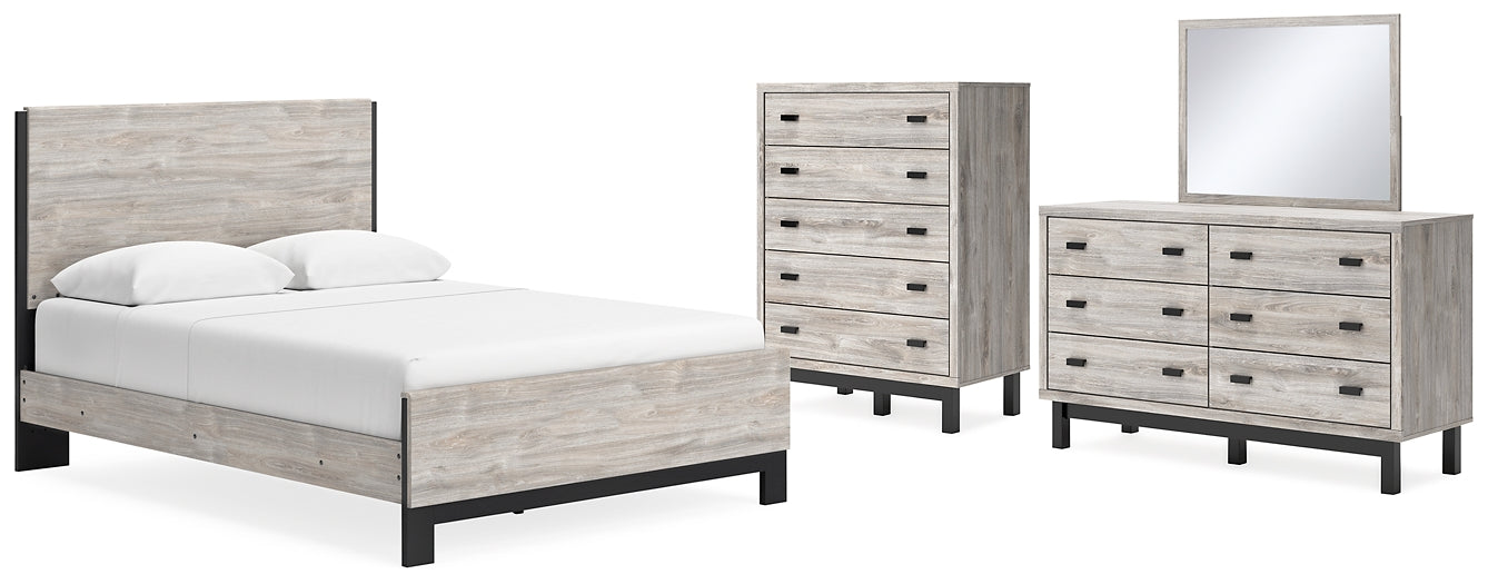 Vessalli Queen Panel Bed with Mirrored Dresser and Chest at Cloud 9 Mattress & Furniture furniture, home furnishing, home decor