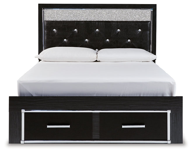 Kaydell Queen Upholstered Panel Storage Bed with Mirrored Dresser at Cloud 9 Mattress & Furniture furniture, home furnishing, home decor