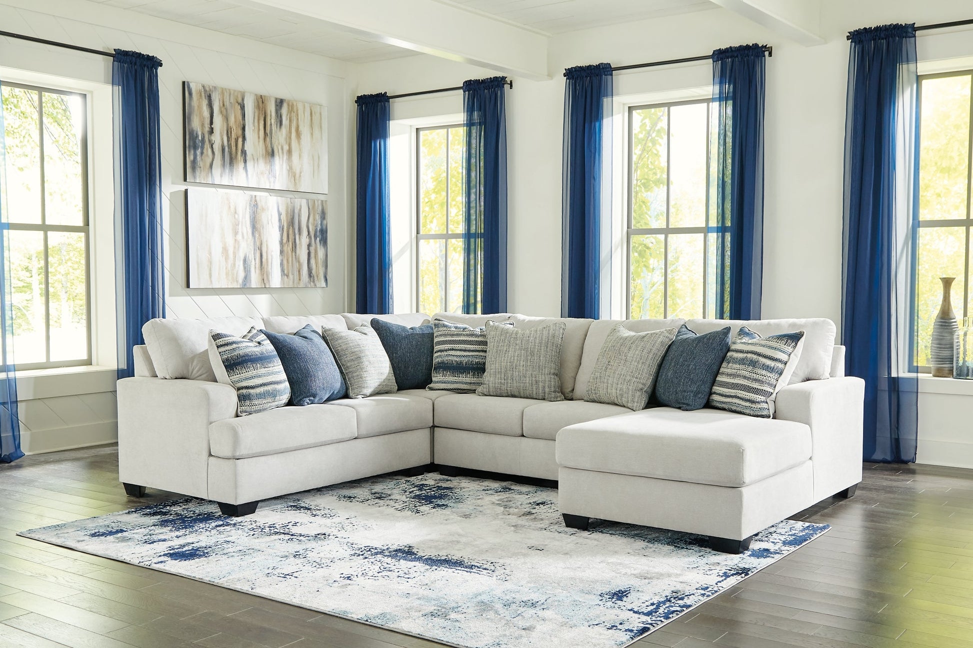 Lowder 4-Piece Sectional with Ottoman at Cloud 9 Mattress & Furniture furniture, home furnishing, home decor