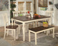 Whitesburg Dining Table and 4 Chairs and Bench at Cloud 9 Mattress & Furniture furniture, home furnishing, home decor