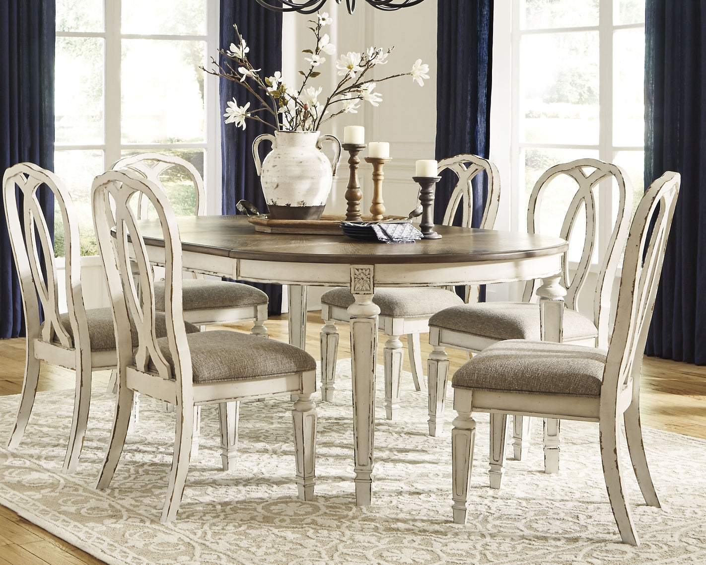 Realyn Dining Table and 6 Chairs at Cloud 9 Mattress & Furniture furniture, home furnishing, home decor