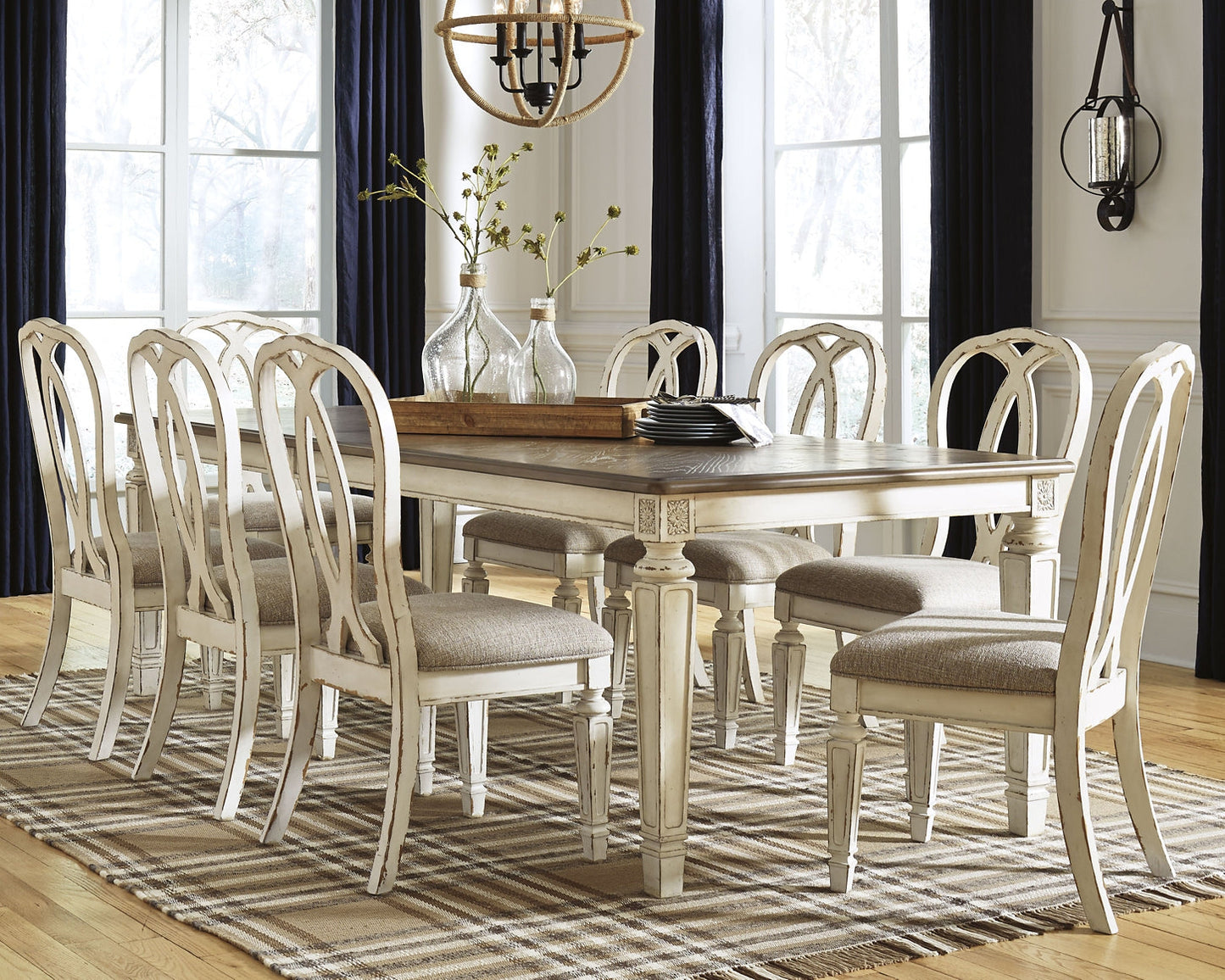 Realyn Dining Table and 8 Chairs at Cloud 9 Mattress & Furniture furniture, home furnishing, home decor