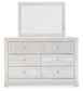 Paxberry Queen Panel Bed with Mirrored Dresser at Cloud 9 Mattress & Furniture furniture, home furnishing, home decor