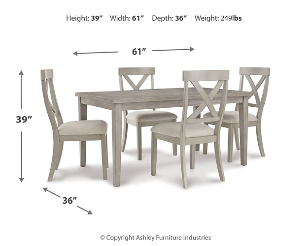 Parellen Dining Table and 4 Chairs at Cloud 9 Mattress & Furniture furniture, home furnishing, home decor