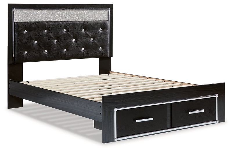 Kaydell Queen Upholstered Panel Storage Platform Bed with Mirrored Dresser, Chest and Nightstand at Cloud 9 Mattress & Furniture furniture, home furnishing, home decor