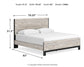 Vessalli King Panel Bed with Mirrored Dresser at Cloud 9 Mattress & Furniture furniture, home furnishing, home decor