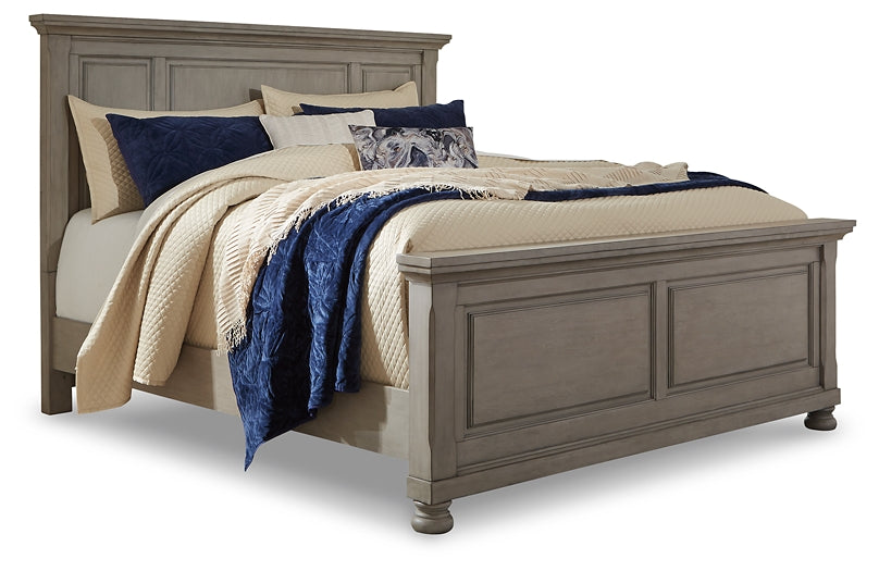 Lettner King Panel Bed with Mirrored Dresser, Chest and Nightstand at Cloud 9 Mattress & Furniture furniture, home furnishing, home decor