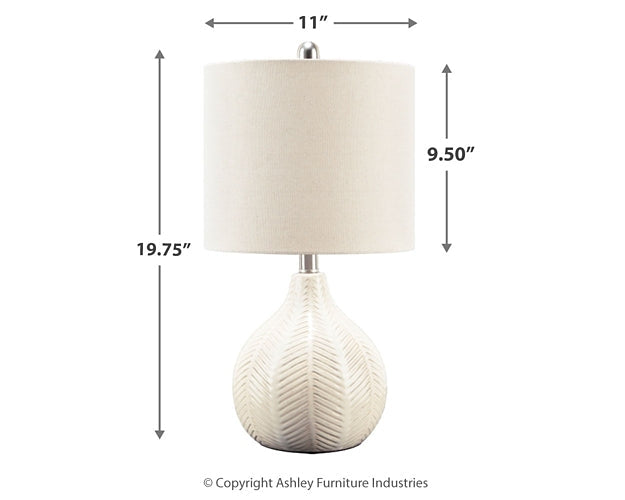 Rainermen Ceramic Table Lamp (1/CN) at Cloud 9 Mattress & Furniture furniture, home furnishing, home decor