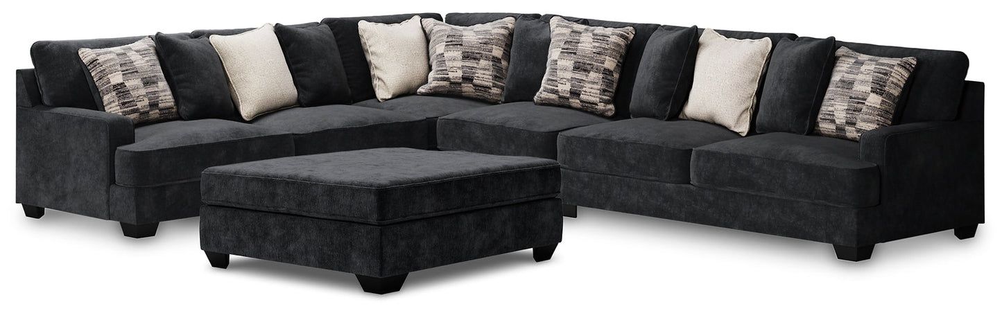 Lavernett 4-Piece Sectional with Ottoman at Cloud 9 Mattress & Furniture furniture, home furnishing, home decor