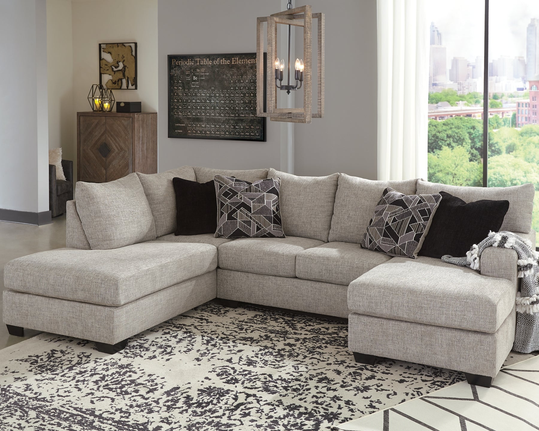 Megginson 2-Piece Sectional with Chair and Ottoman at Cloud 9 Mattress & Furniture furniture, home furnishing, home decor