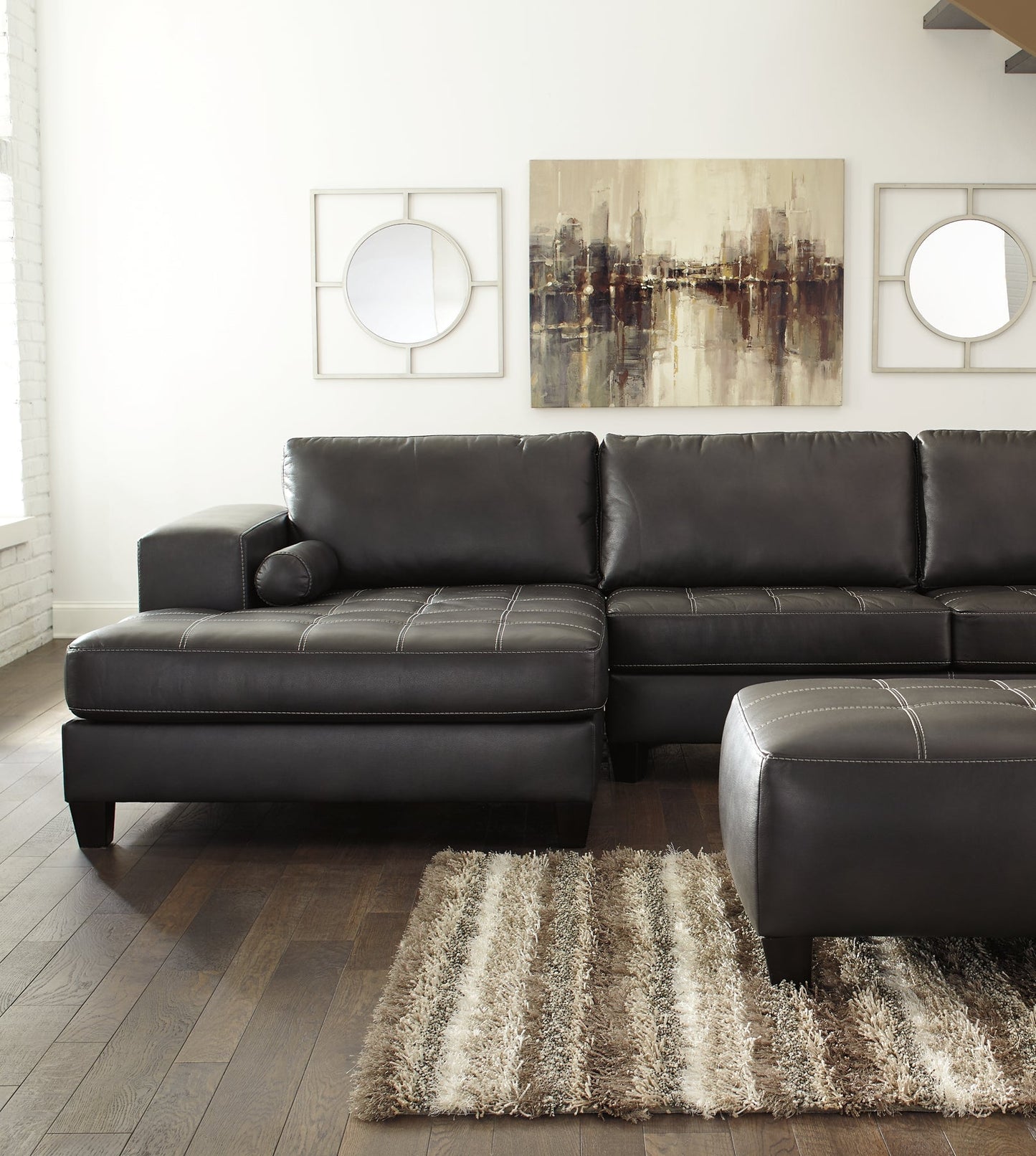 Nokomis 2-Piece Sectional with Ottoman at Cloud 9 Mattress & Furniture furniture, home furnishing, home decor