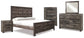 Wynnlow King Crossbuck Panel Bed with Mirrored Dresser, Chest and Nightstand at Cloud 9 Mattress & Furniture furniture, home furnishing, home decor