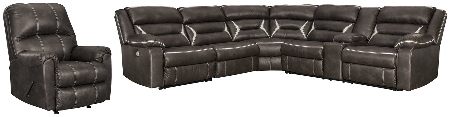 Kincord 4-Piece Sectional with Recliner at Cloud 9 Mattress & Furniture furniture, home furnishing, home decor