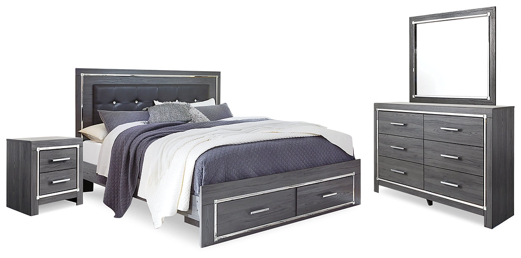 Lodanna Queen Panel Bed with Mirrored Dresser and Nightstand at Cloud 9 Mattress & Furniture furniture, home furnishing, home decor