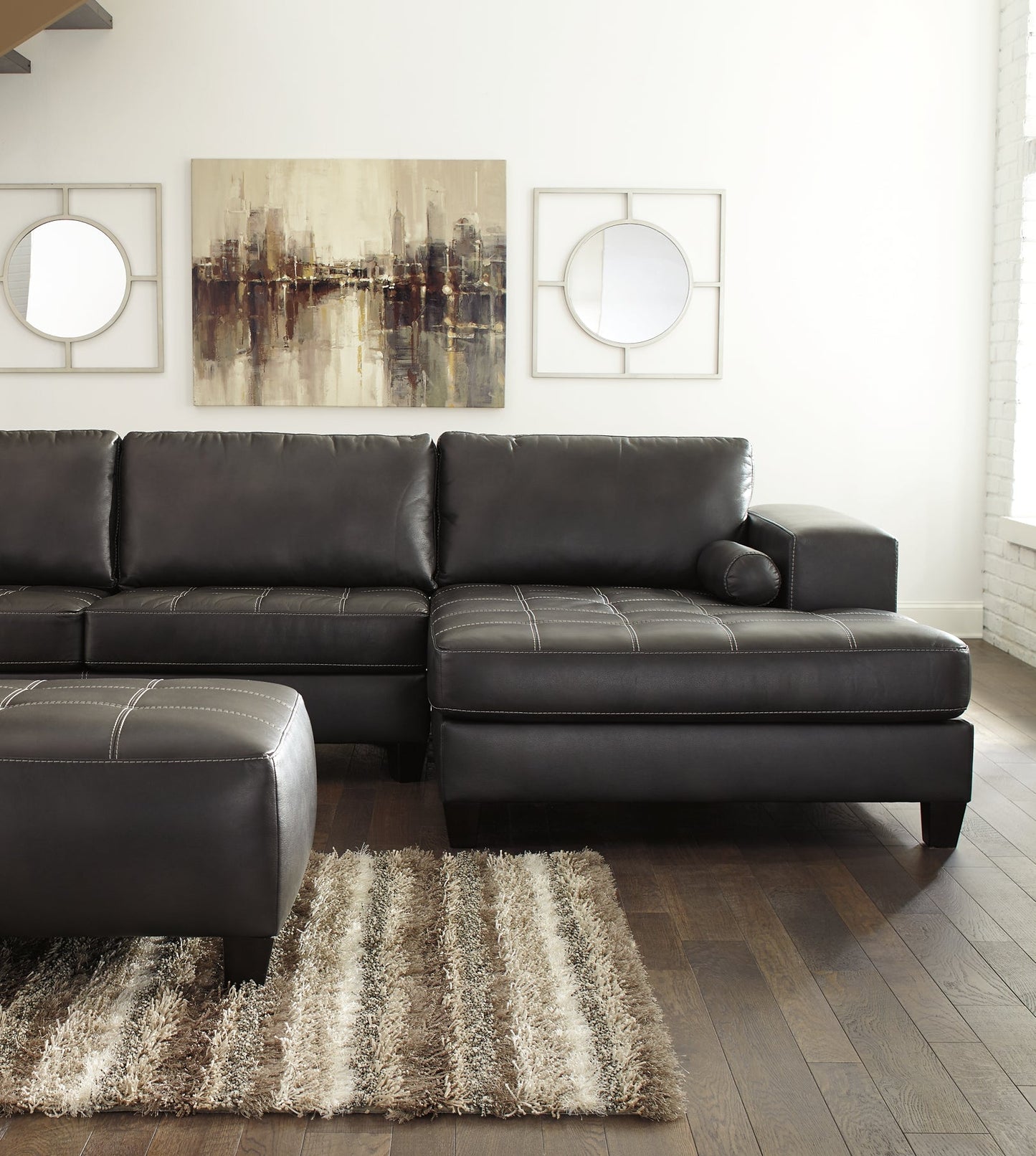 Nokomis 2-Piece Sectional with Ottoman at Cloud 9 Mattress & Furniture furniture, home furnishing, home decor