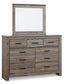 Zelen Full Panel Bed with Mirrored Dresser and Chest at Cloud 9 Mattress & Furniture furniture, home furnishing, home decor