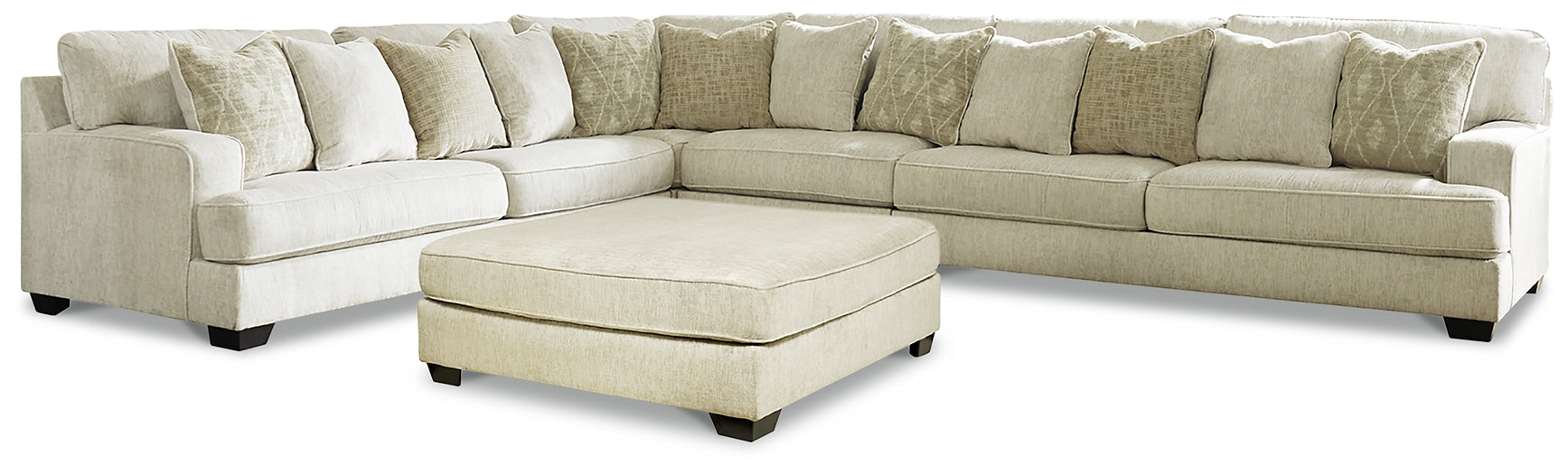 Rawcliffe 4-Piece Sectional with Ottoman at Cloud 9 Mattress & Furniture furniture, home furnishing, home decor