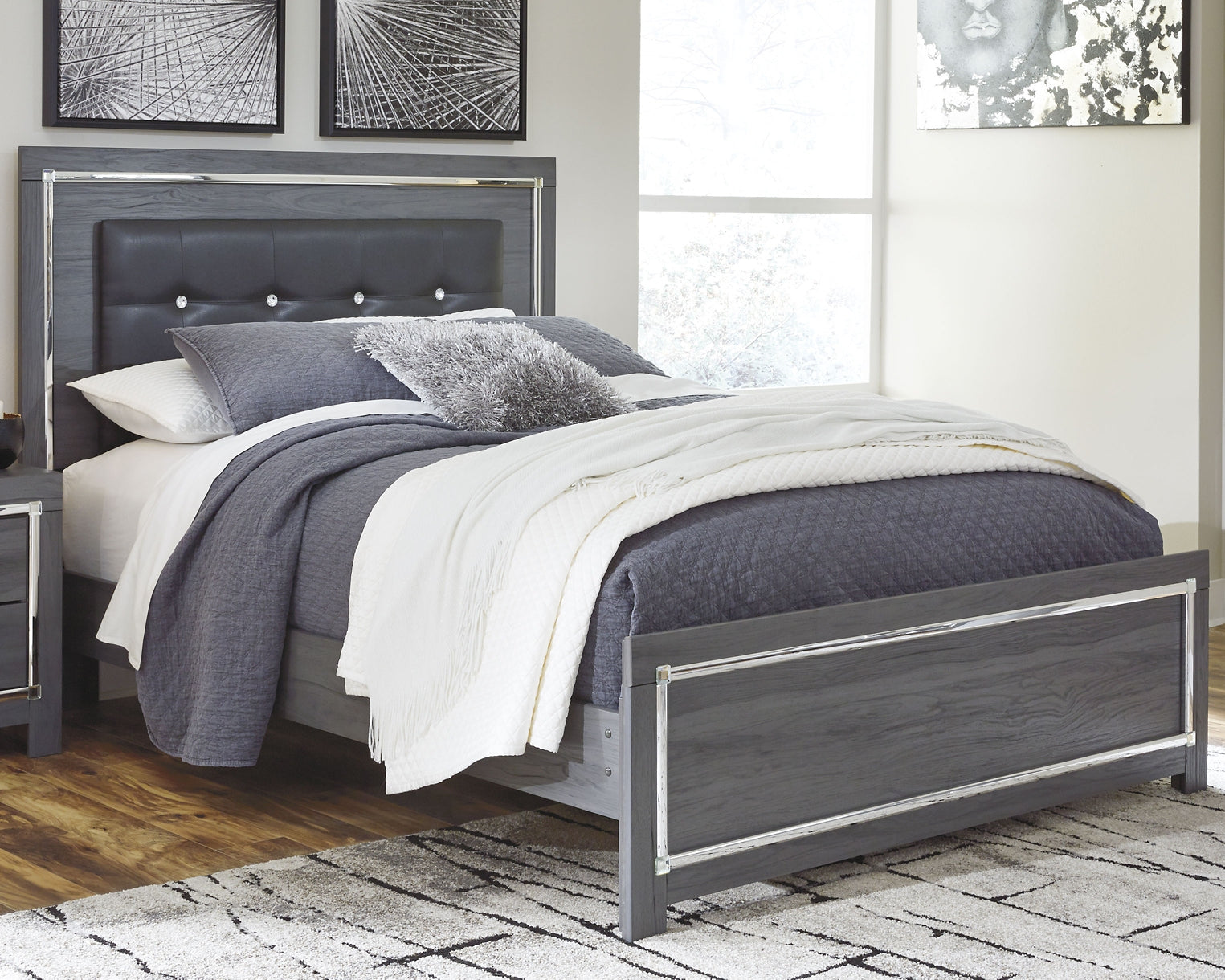 Lodanna Queen Panel Bed with Mirrored Dresser and Nightstand at Cloud 9 Mattress & Furniture furniture, home furnishing, home decor