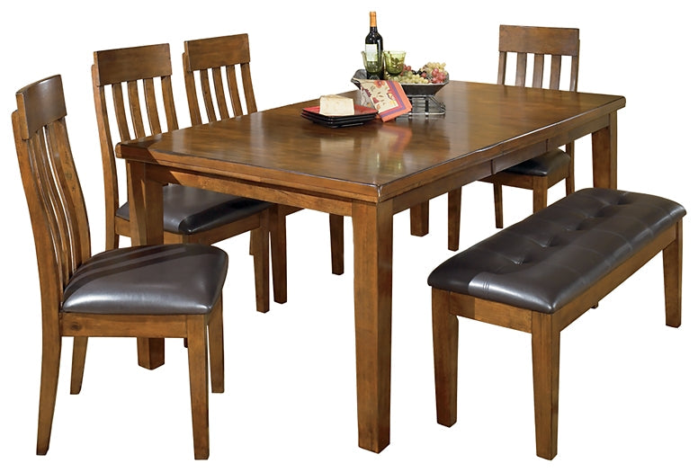 Ralene Dining Table and 4 Chairs and Bench at Cloud 9 Mattress & Furniture furniture, home furnishing, home decor