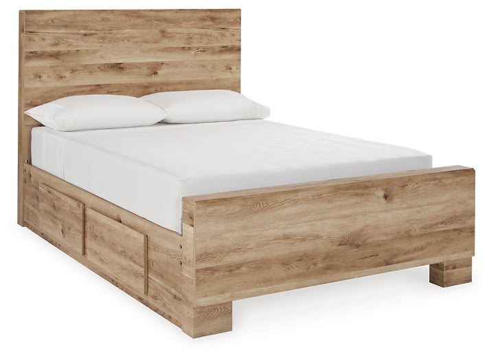 Hyanna  Panel Bed With 1 Side Storage