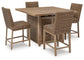 Walton Bridge Outdoor Bar Table and 4 Barstools