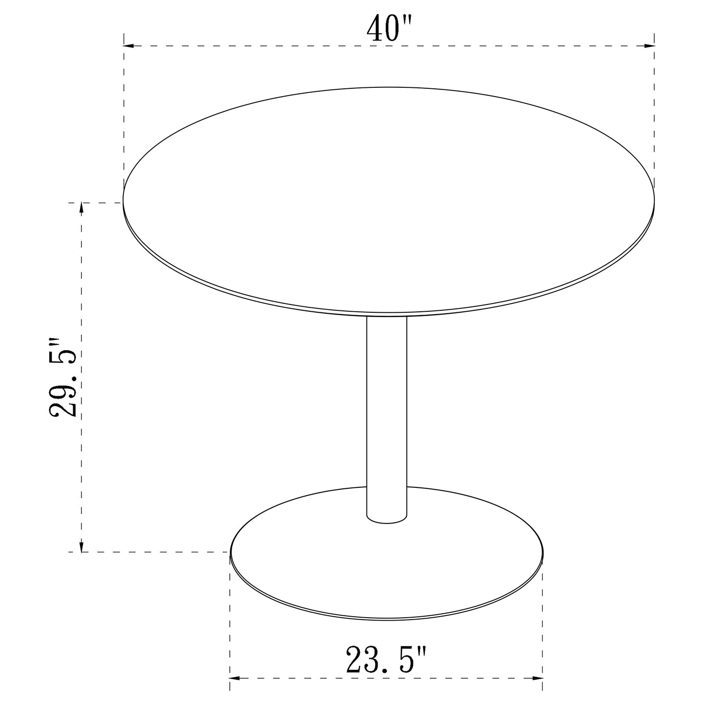 Lowry 5-piece Round Dining Table Set White