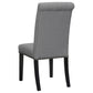 Alana Fabric Upholstered Dining Side Chair Grey (Set of 2)