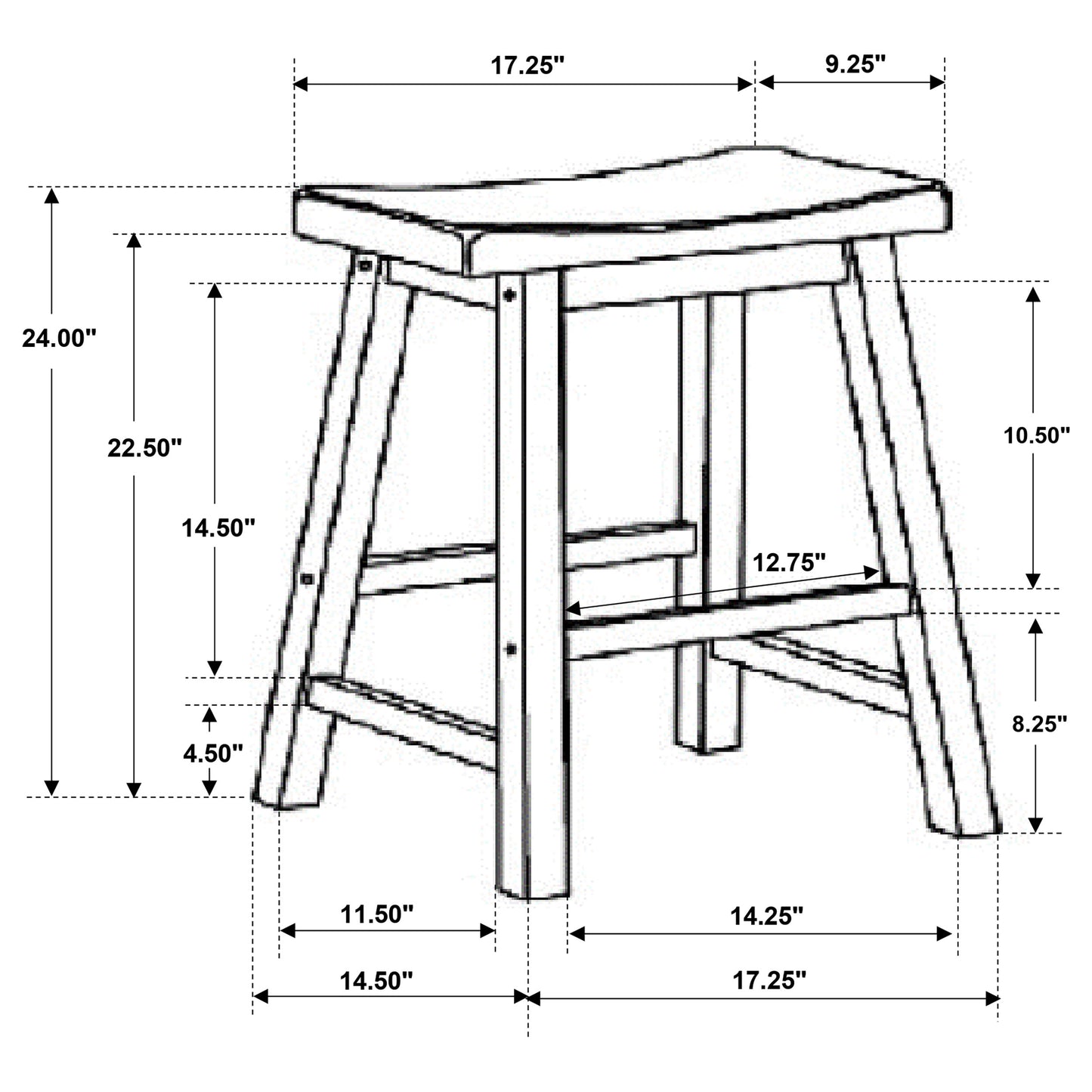 Durant Wood Backless Counter Stool Chestnut (Set of 2)