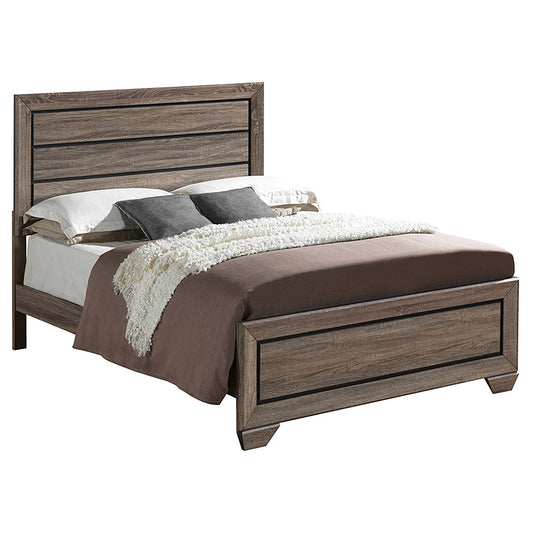 Kauffman Wood Eastern King Panel Bed Washed Taupe