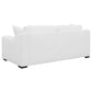 Ashlyn 2-piece Upholstered Sloped Arm Sofa Set White